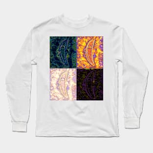 Sapphire MeepNana Sparkle Flipped Long Sleeve T-Shirt